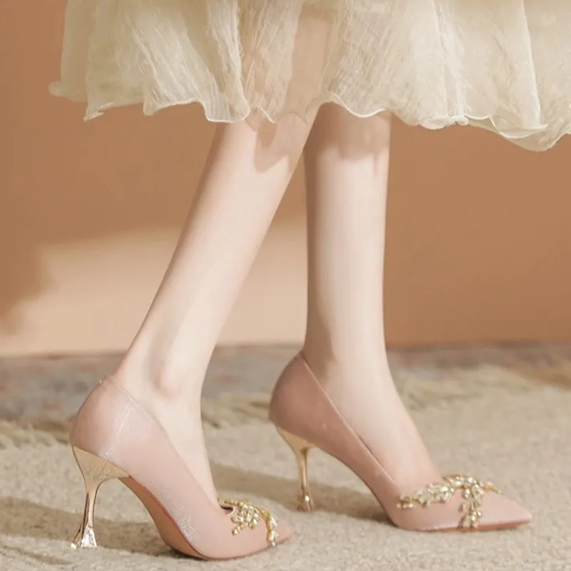 Than Than Me Slim Heel High Heels Women's-7