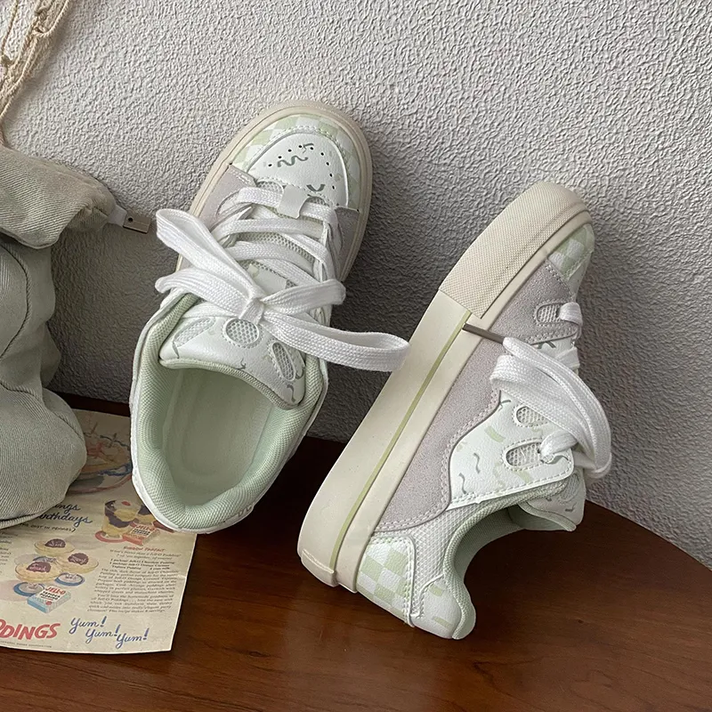 Than Than Me Slip Resistant Low Top Skateboard Shoes Women's-7