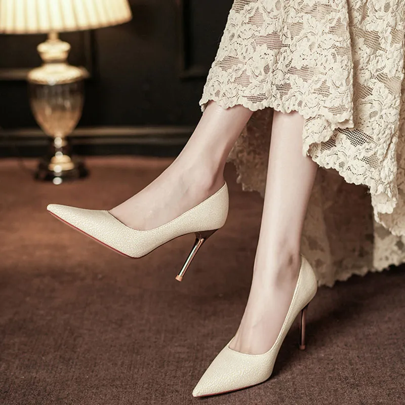 Than Than Me Slim Heel High Heels Women's-6