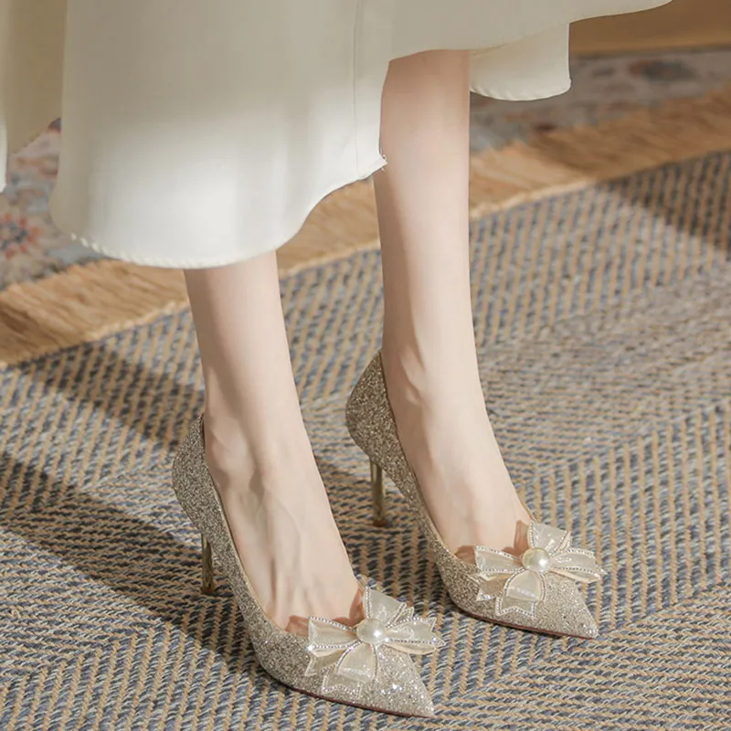 Than Than Me Slim Heel High Heels Women's-9