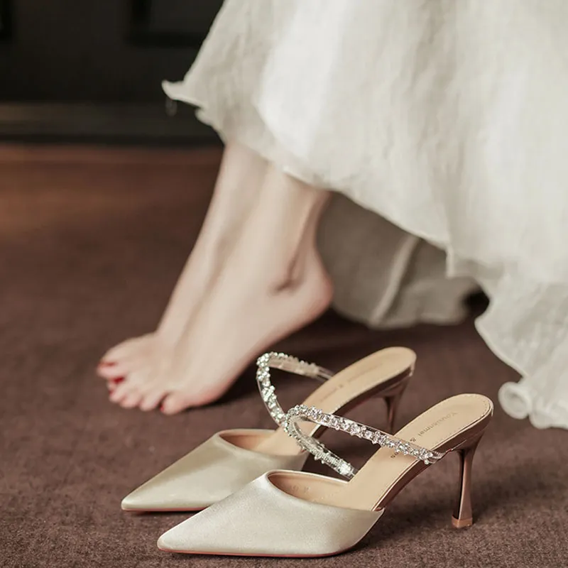 Than Than Me Slim Heel High Heels Women's-5