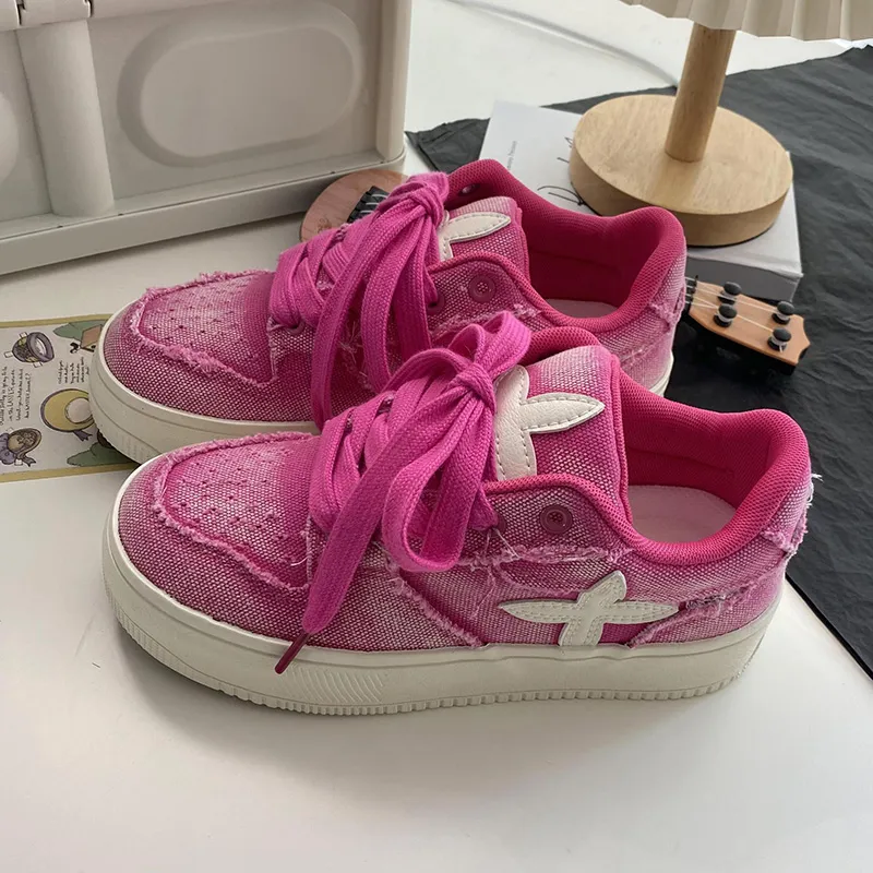 Than Than Me Slip-Resistant Breathable Low-Top Skateboard Shoes Women's-6