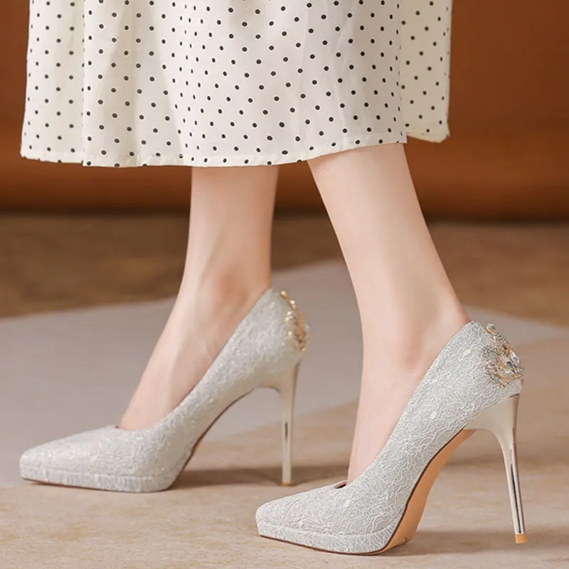 Than Than Me Slim Heel High Heels Women's-4