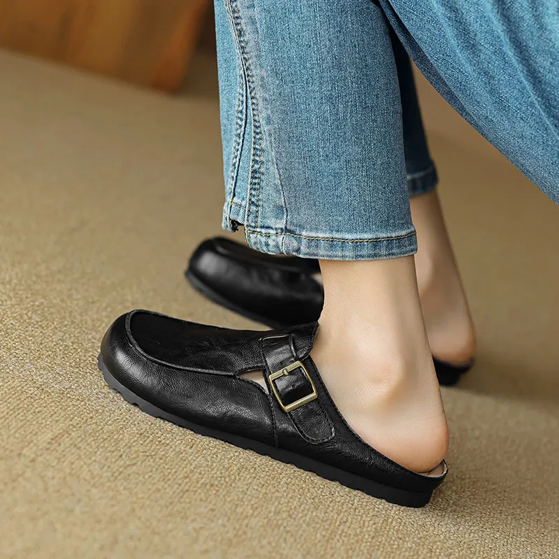 Than Than Me Rubber Sole Slip-Resistant Wrap-toe Slippers Women's-3