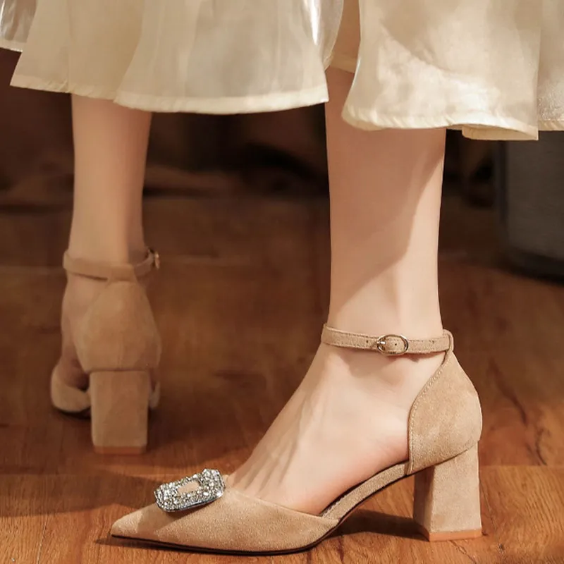 Than Than Me Chunky Heel High Heels Women's-5
