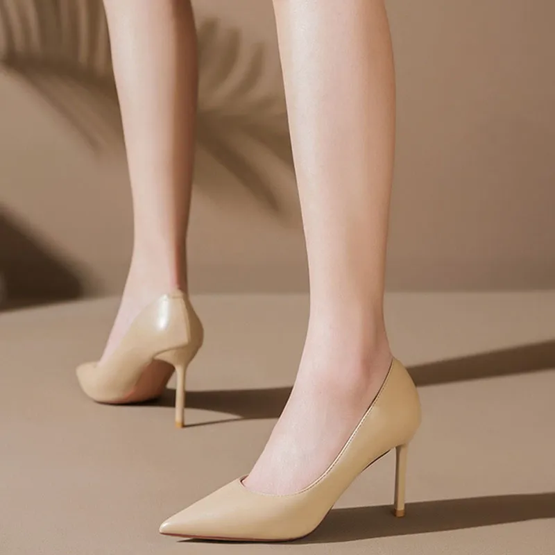 Than Than Me Slim Heel High Heels Women's-5