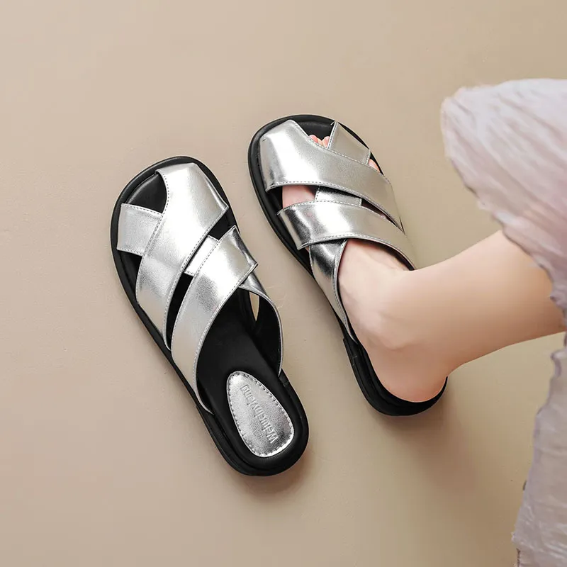Than Than Me Rubber Sole Slip Resistant Wrap toe Slippers Women's-1
