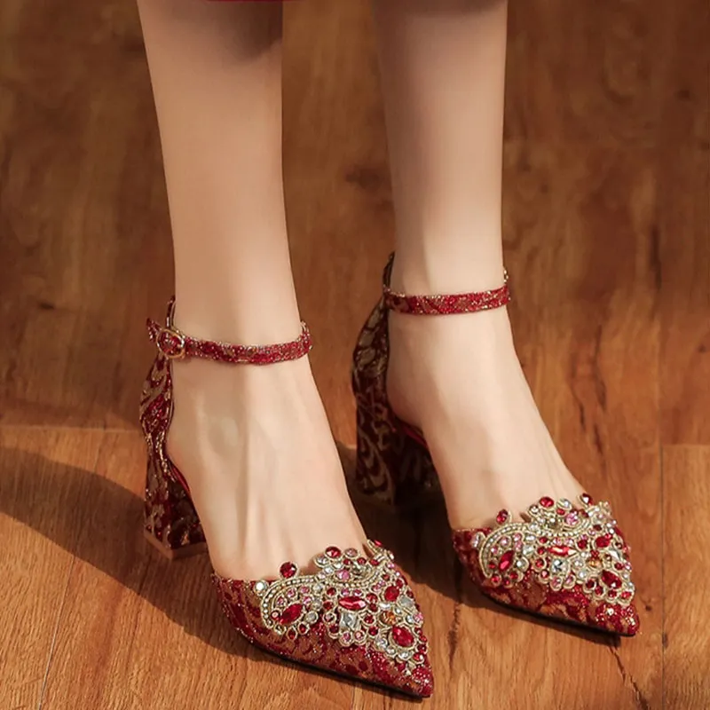 Than Than Me Chunky Heel High Heels Women's-2