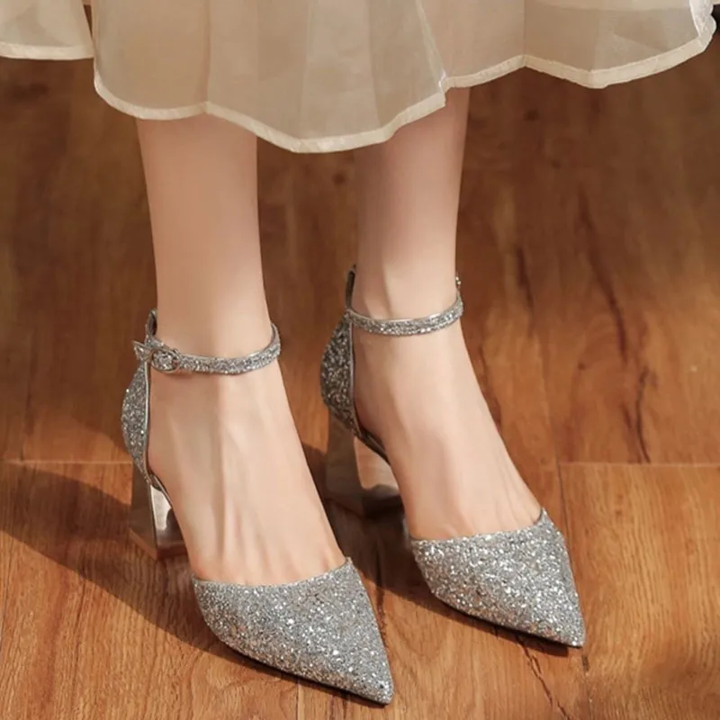 Than Than Me Chunky Heel High Heels Women's-1