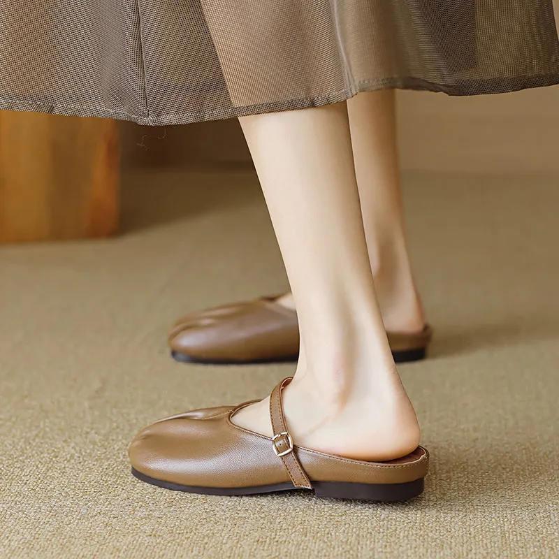 Than Than Me Rubber Sole Slip-Resistant Wrap-toe Slippers Women's-9
