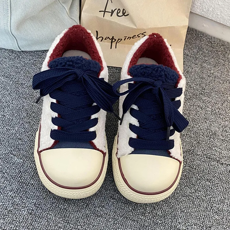 Than Than Me Warm Slip-Resistant Low-Top Skateboard Shoes Women's-9