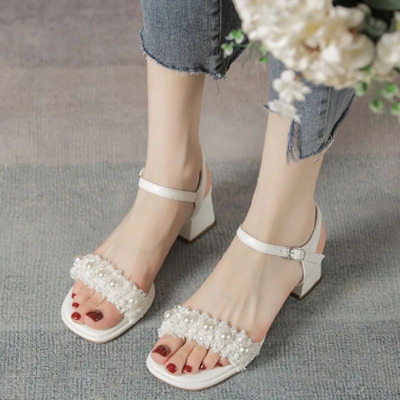 Than Than Me One Strap Sandals Women's Apricot-1