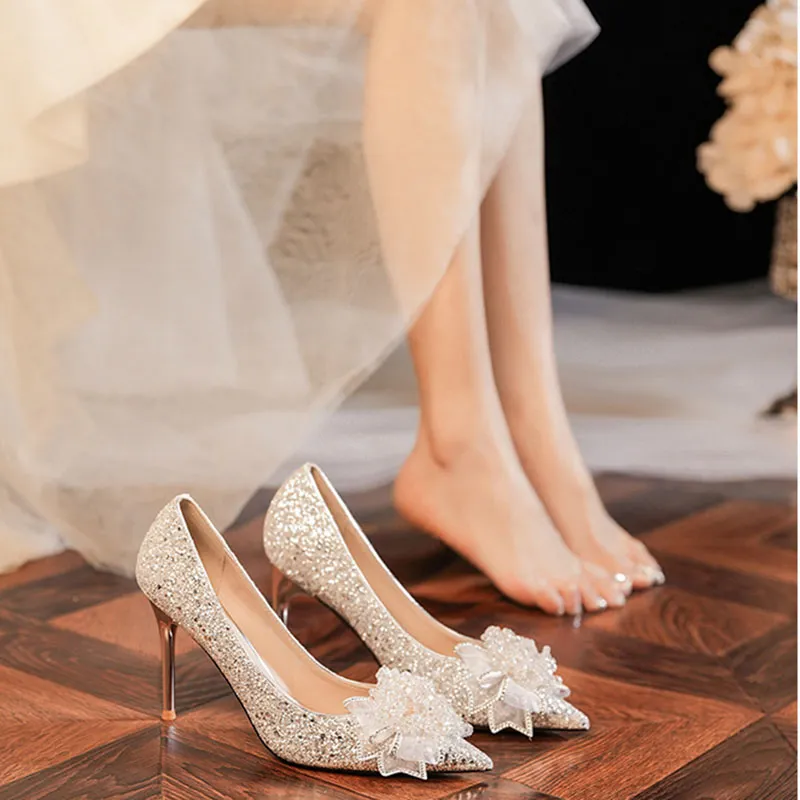 Than Than Me Slim Heel High Heels Women's-7