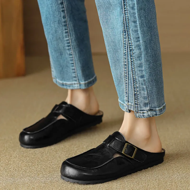 Than Than Me Rubber Sole Slip-Resistant Wrap-toe Slippers Women's-1