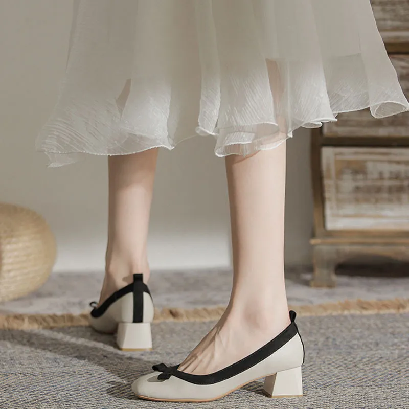 Than Than Me Casual Single Shoes Women's Ecru-1