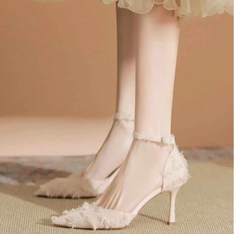Than Than Me Slim Heel High Heels Women's-5
