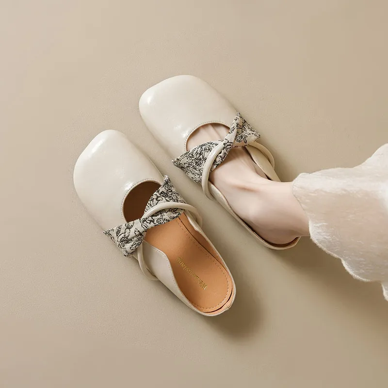 Than Than Me Rubber Sole Slip Resistant Wrap toe Slippers Women's-5