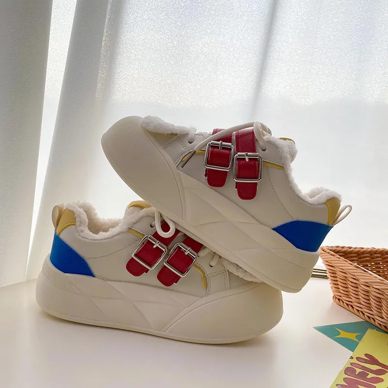 Than Than Me Anti-Slip Wear-Resistant Breathable Warm Low-Top Skateboard Shoes Women's-3