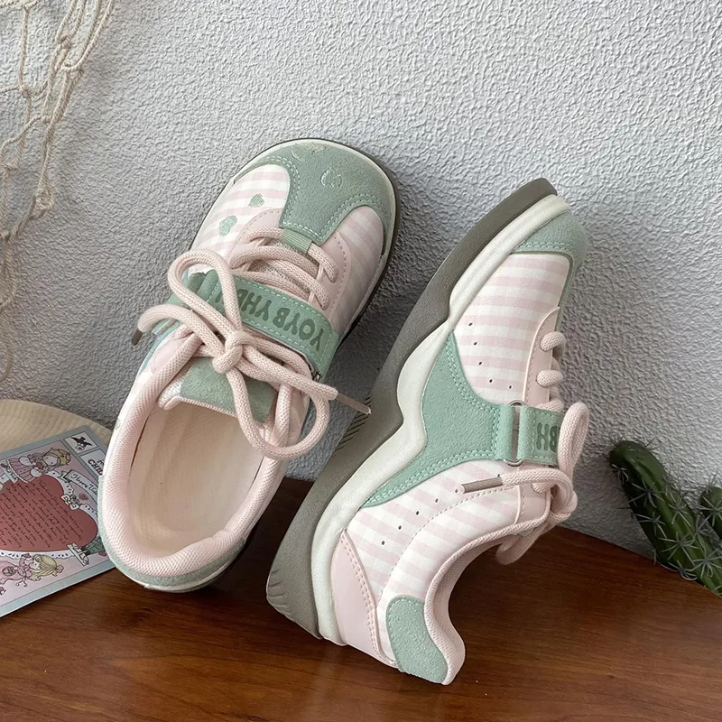 Than Than Me Slip Resistant Low Top Skateboard Shoes Women's-6