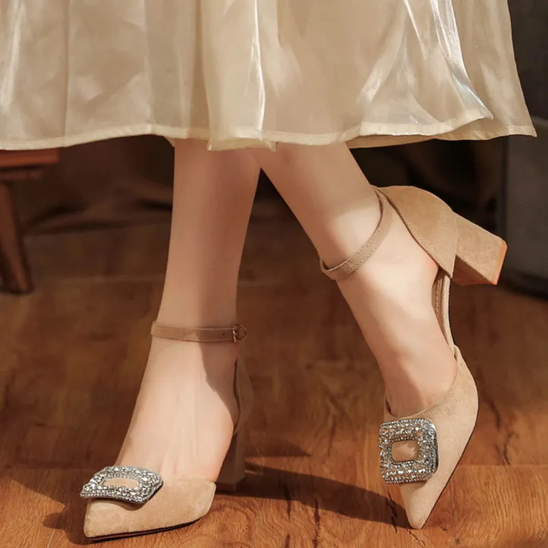 Than Than Me Chunky Heel High Heels Women's-6