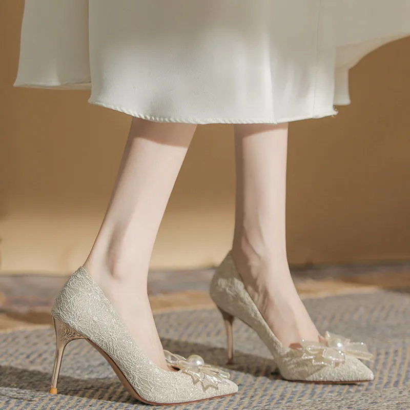 Than Than Me Slim Heel High Heels Women's-9