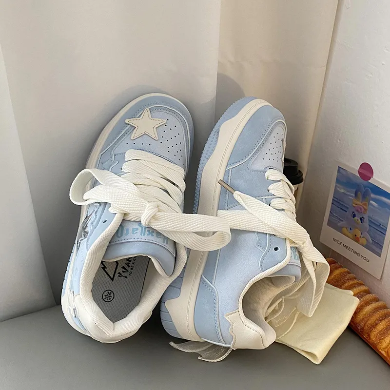 Than Than Me Anti-Slip And Wear-Resistant Breathable Low-Top Skateboard Shoes Women's-9