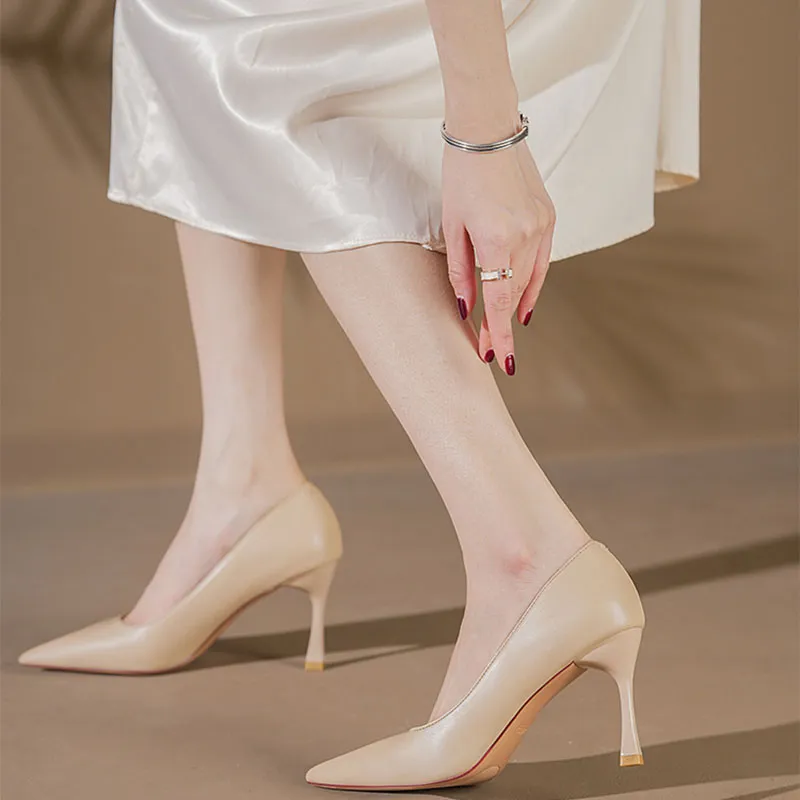 Than Than Me Slim Heel High Heels Women's-10