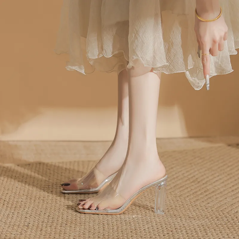 Than Than Me Rubber Sole Slip Resistant Slide Slippers Women's Silver-2