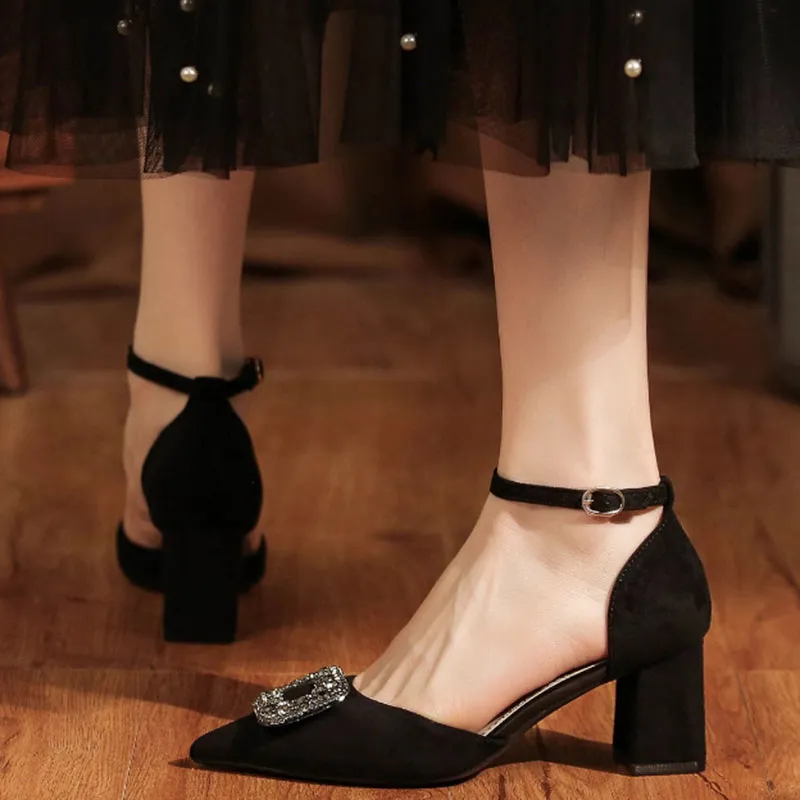 Than Than Me Chunky Heel High Heels Women's-3