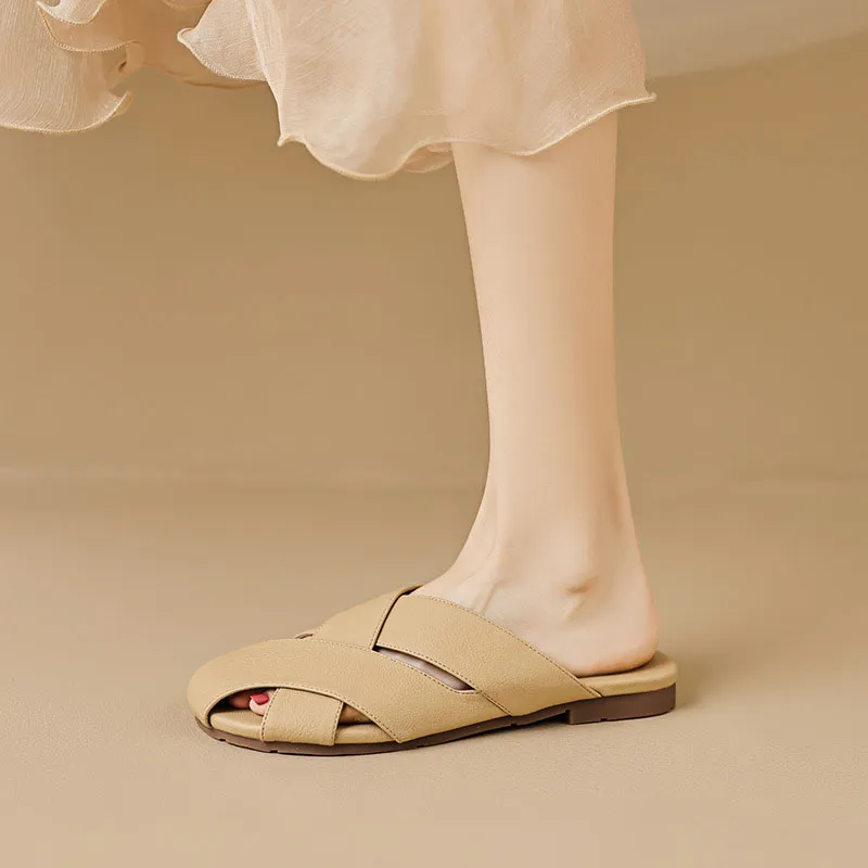 Than Than Me Rubber Sole Slip Resistant Wrap toe Slippers Women's-7