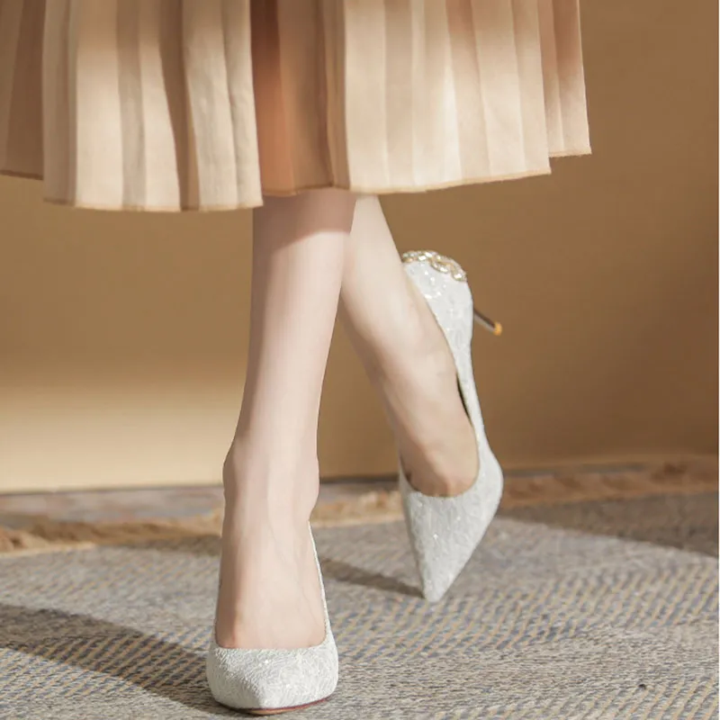 Than Than Me Slim Heel High Heels Women's-7