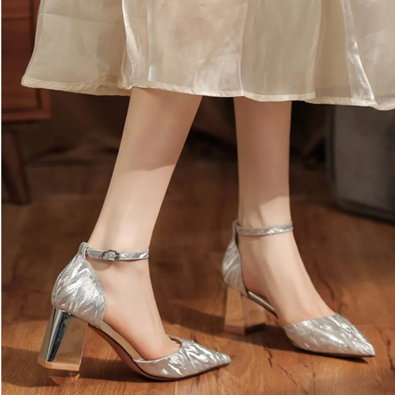 Than Than Me Chunky Heel High Heels Women's-2