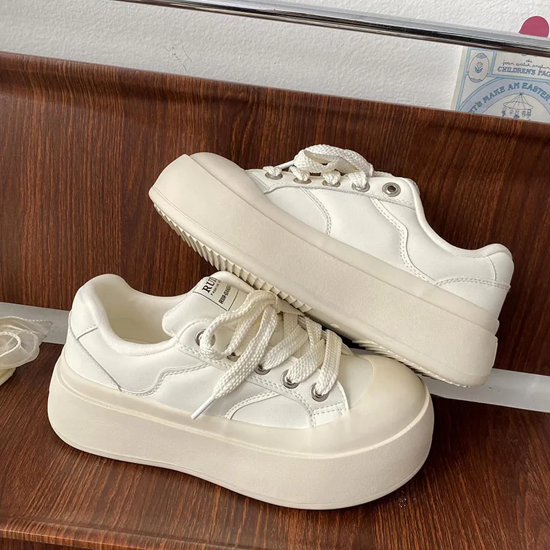 Than Than Me Skateboard Shoes Women's Beige-1