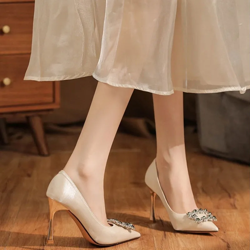 Than Than Me Slim Heel High Heels Women's-7