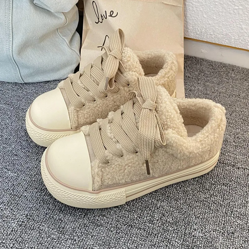 Than Than Me Warm Slip-Resistant Low-Top Skateboard Shoes Women's-6