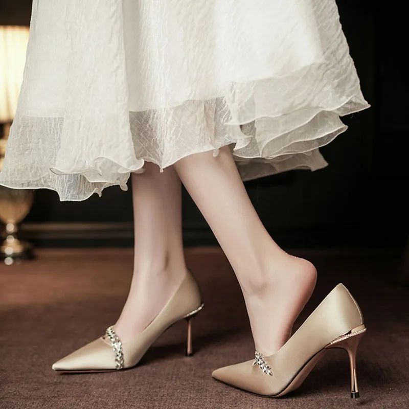 Than Than Me Slim Heel High Heels Women's-11