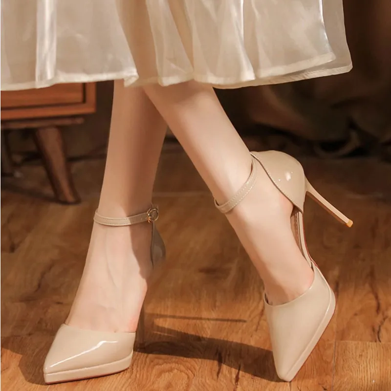 Than Than Me Slim Heel High Heels Women's-7