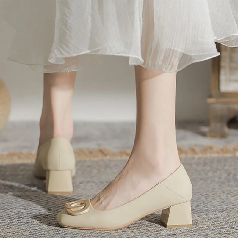 Than Than Me Casual Single Shoes Women's Apricot-3