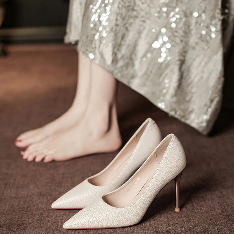 Than Than Me Slim Heel High Heels Women's-3