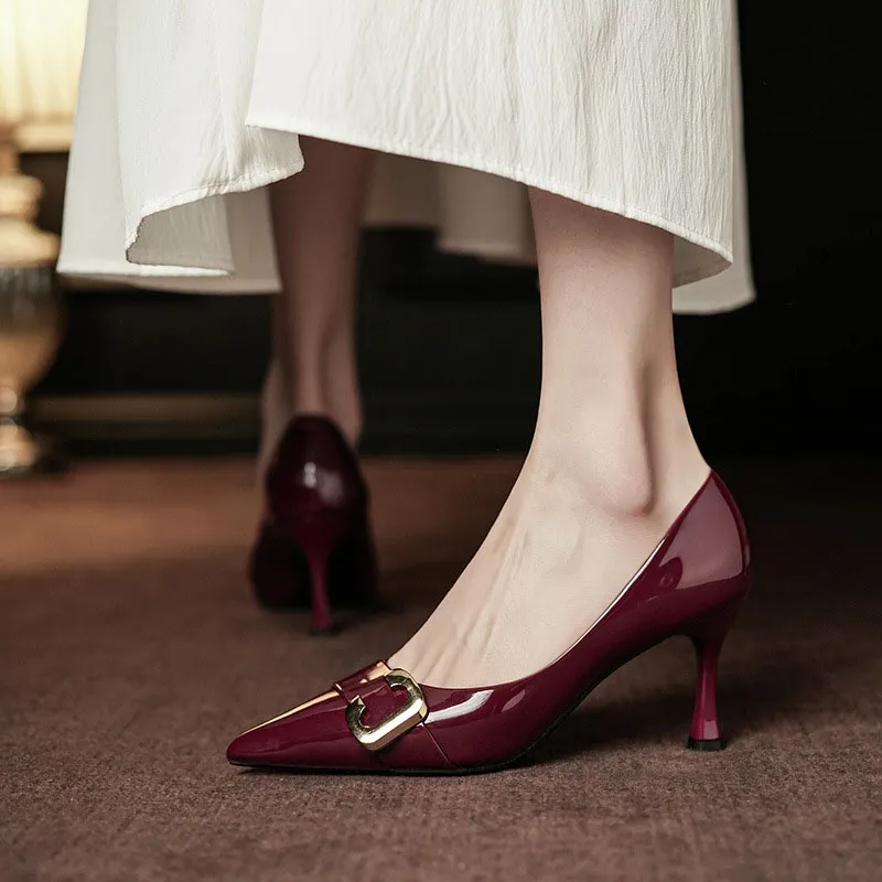 Than Than Me Slim Heel High Heels Women's-7