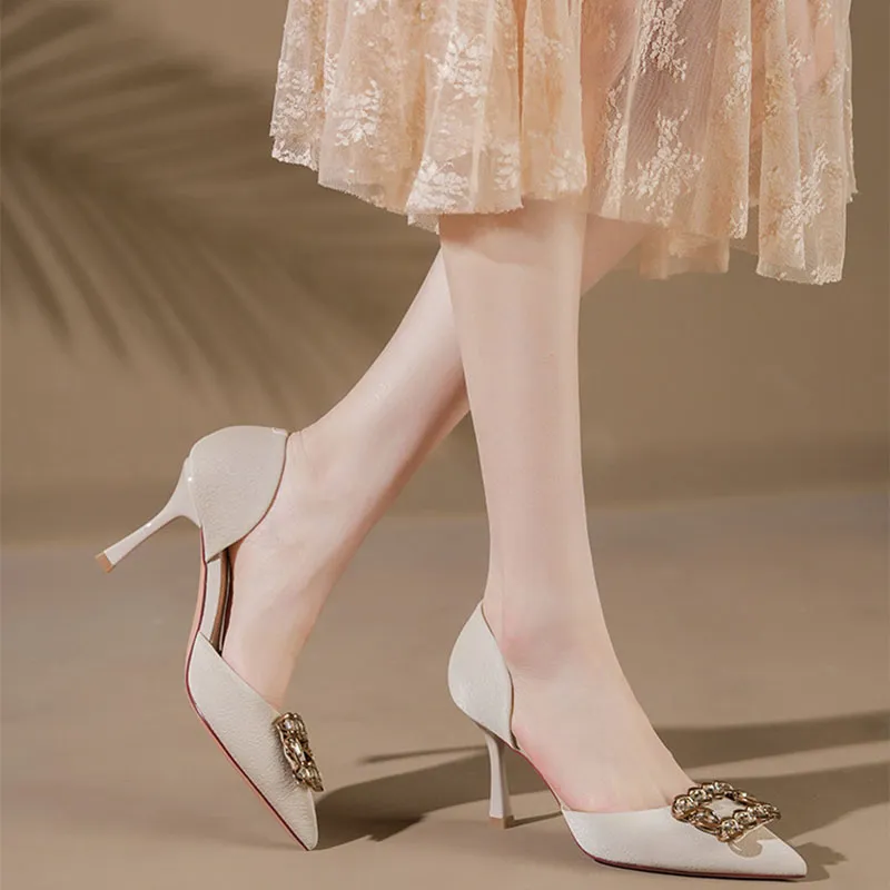 Than Than Me Slim Heel High Heels Women's-6
