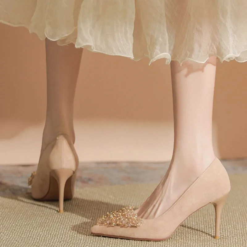 Than Than Me Slim Heel High Heels Women's-5