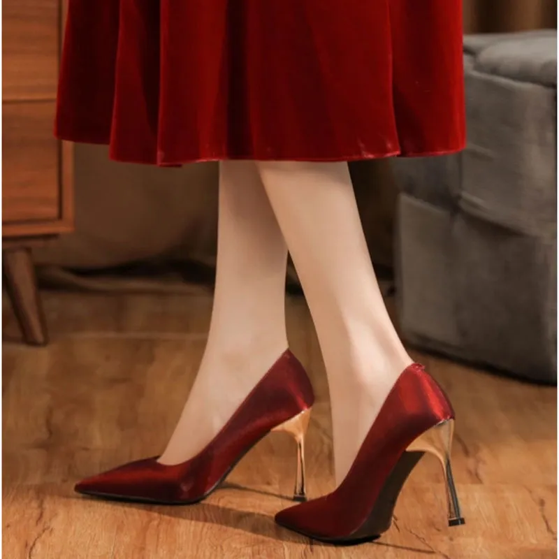 Than Than Me Slim Heel High Heels Women's-10