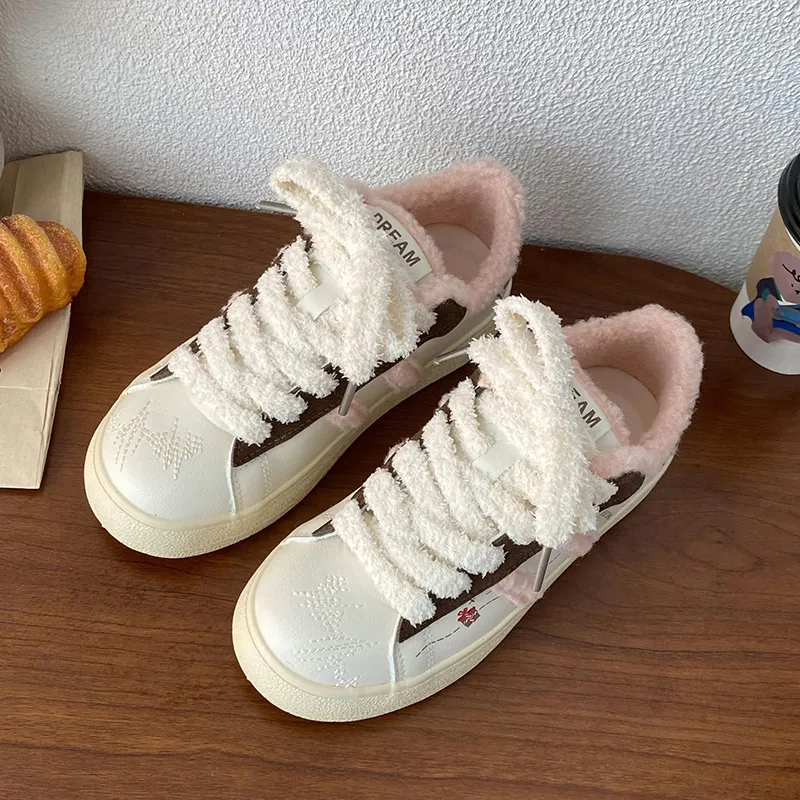 Than Than Me Warm Slip-Resistant Low-Top Skateboard Shoes Women's-9