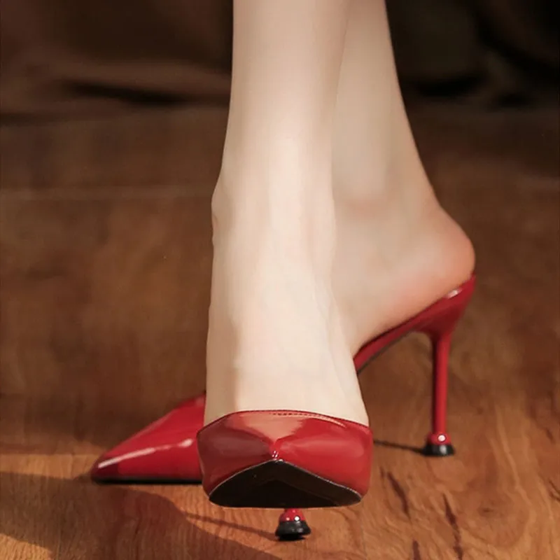 Than Than Me Slim Heel High Heels Women's-11