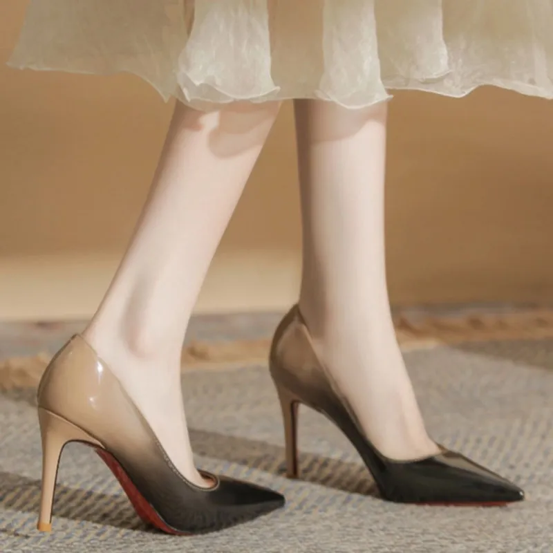 Than Than Me High Heels Women's Black Naked Gradient-4