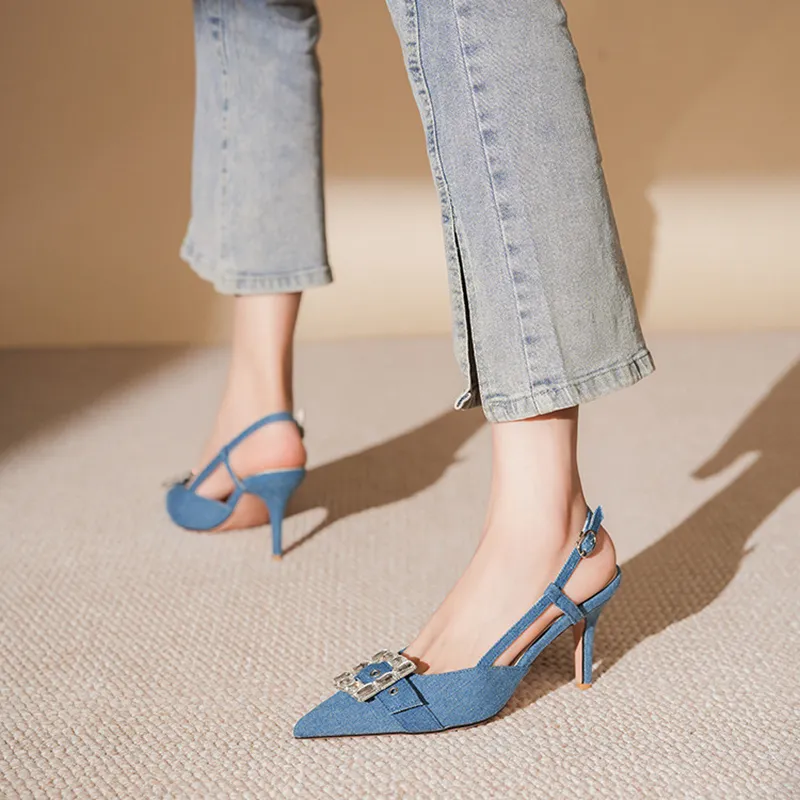 Than Than Me Slim Heel High Heels Women's-5