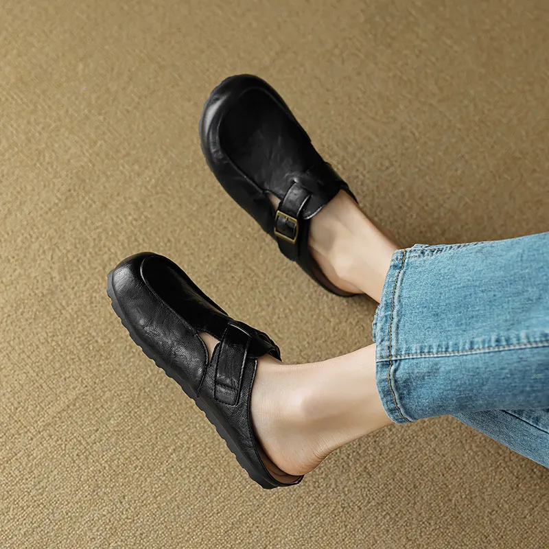 Than Than Me Rubber Sole Slip-Resistant Wrap-toe Slippers Women's-2