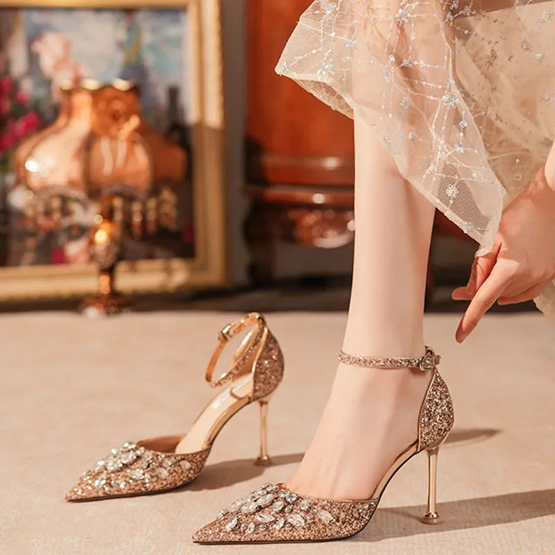 Than Than Me Slim Heel High Heels Women's-5