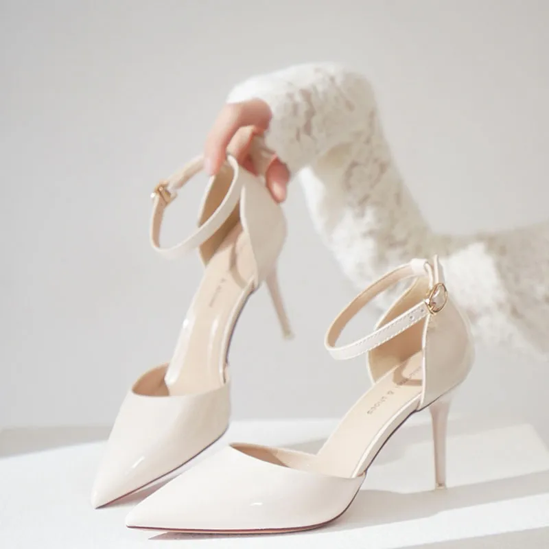 Than Than Me Slim Heel High Heels Women's-7